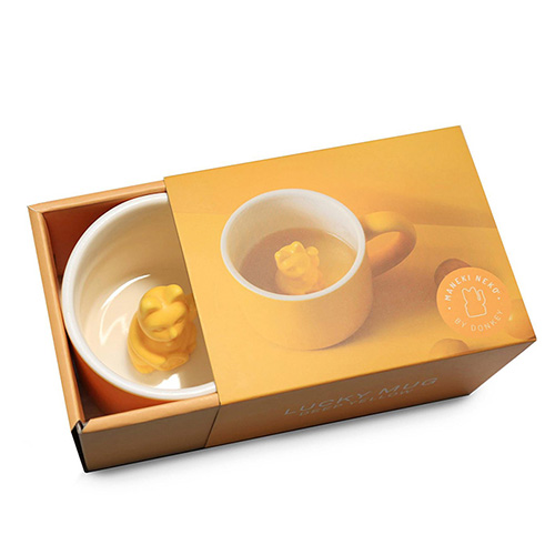 德國 Donkey 幸運繽紛招財貓馬克杯(暖心黃)