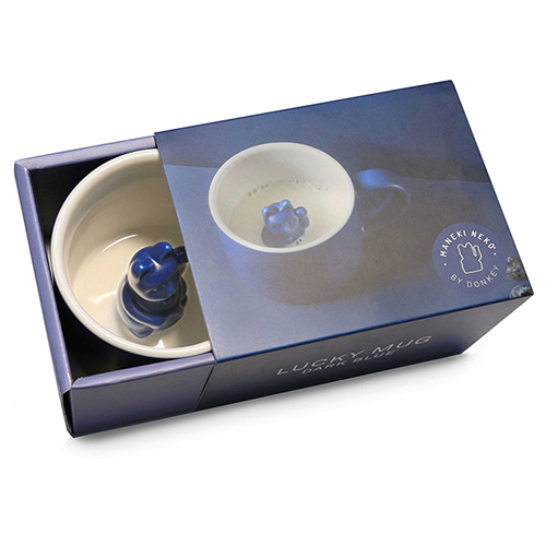 德國 Donkey 幸運繽紛招財貓馬克杯(深邃藍)