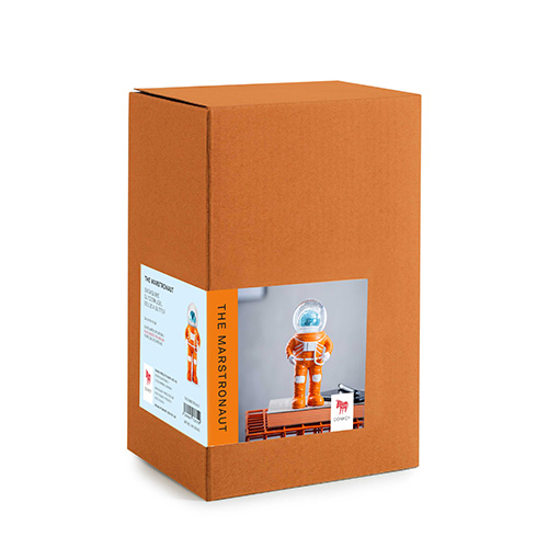 德國 Donkey 雪花太空人水晶球(橘色)