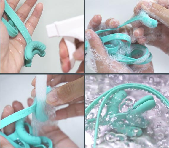 【可水洗/消毒】 環保矽膠材質耐髒汙，可用酒精消毒、肥皂水洗、沸水殺菌。