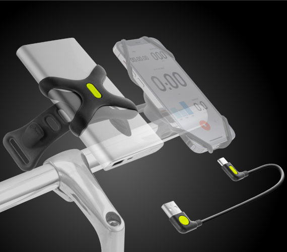 【邊騎車，手機邊充電】 自行車手機充電套組，四合一組合，滿足騎車時手機充電需求