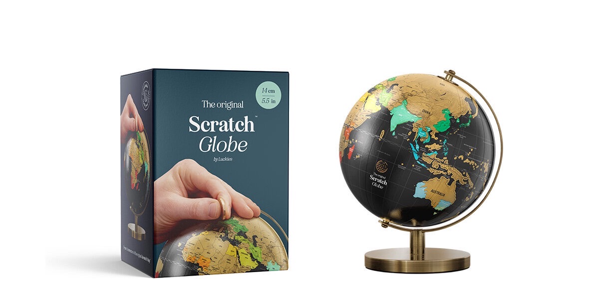 英國 Suck UK Scratch Globe桌上型刮刮樂地球儀(小型)
