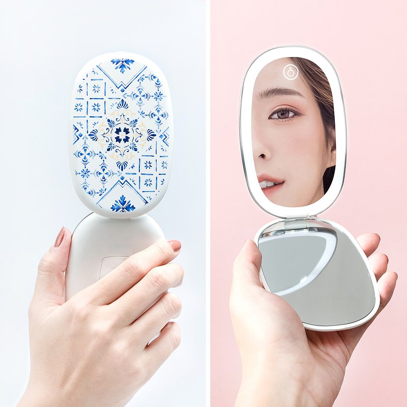 【4/27~5/3精選品牌9折優惠】InfoThink 花磚系列LED補光美妝鏡