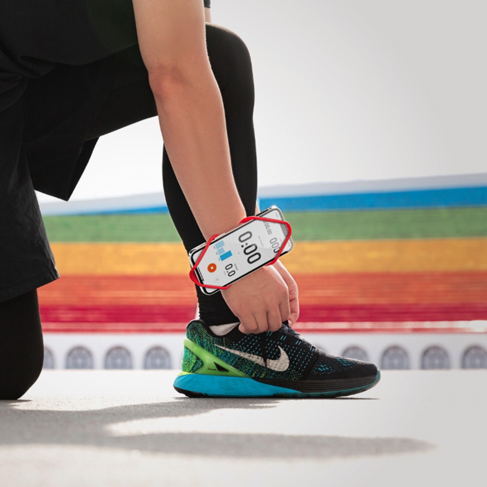 Bone 跑步手握手機綁二代｜手機隨意帶著跑 紅色