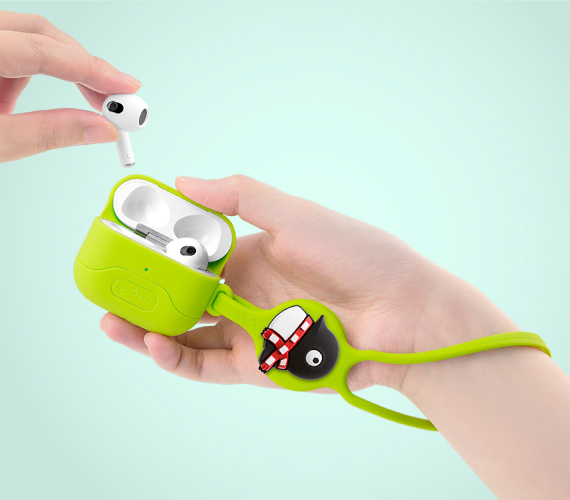 【隨手掛，隨聲攜】 手掛繩設計，隨身攜帶AirPods 3，隨時接聽電話，即時享受音樂、Podcast 聆聽不暫停