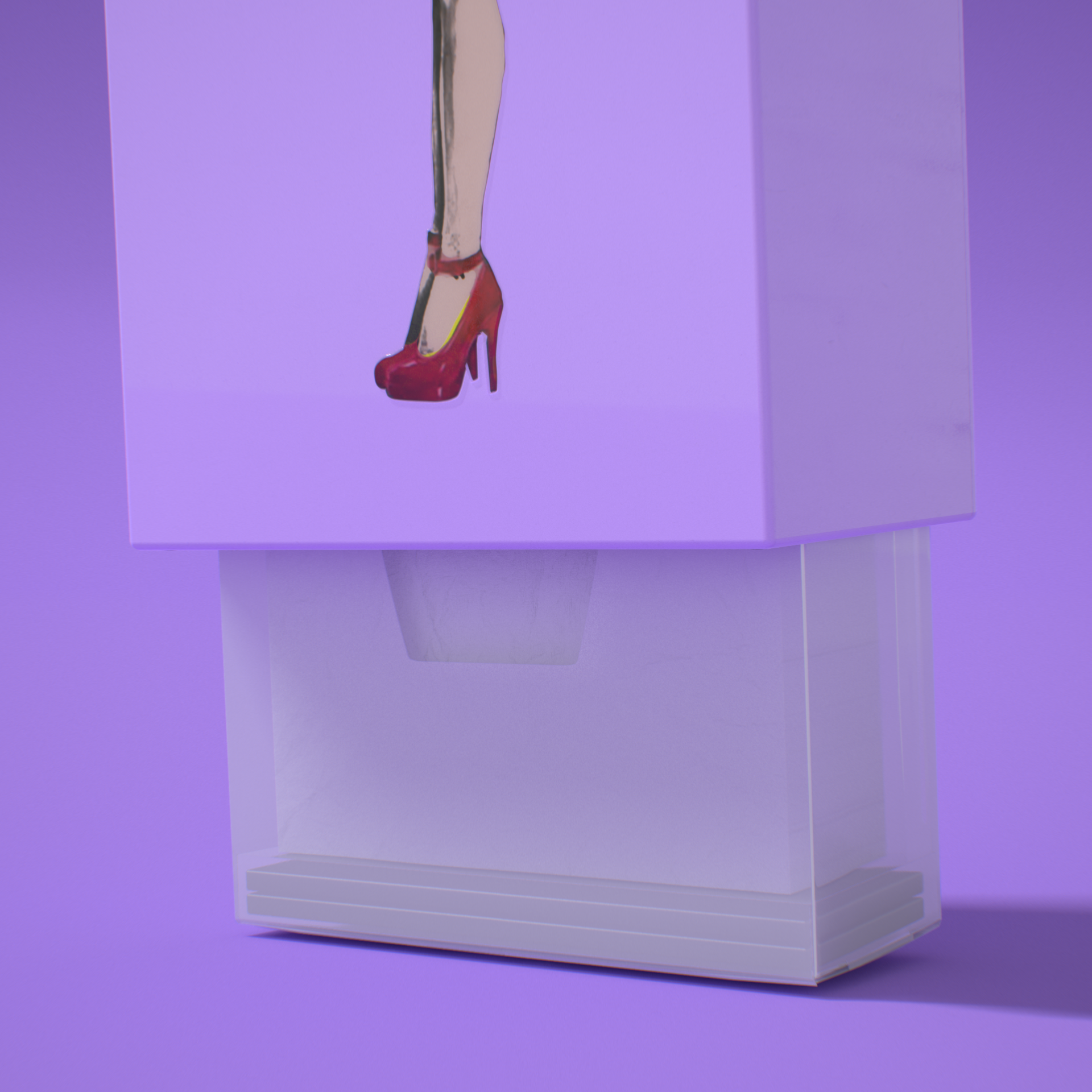 韓國 SPEXTRUM 蓬蓬裙女郎造型面紙盒(紫色)