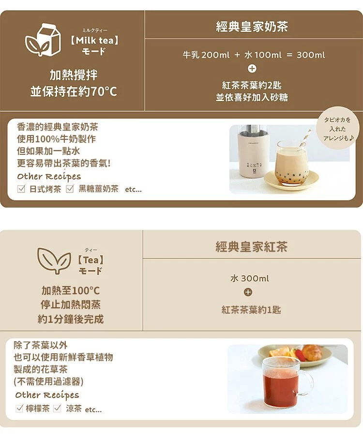recolte 日本麗克特 Milk Tea 奶茶機 奶油白
