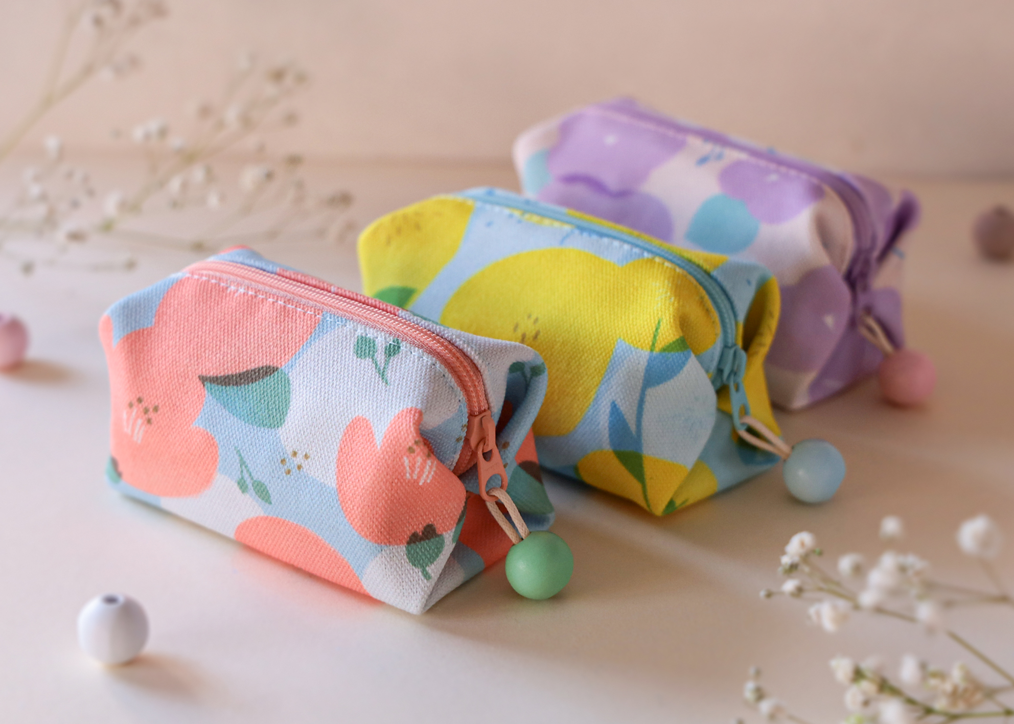 左起 : 木棉花 / 太陽花 / 牽牛花