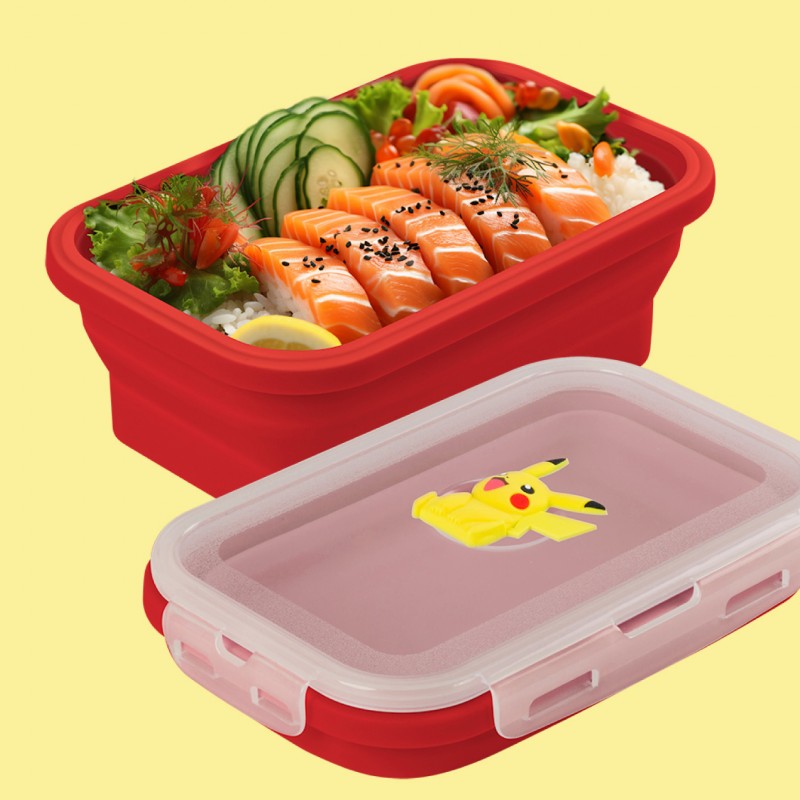 與寶可夢一起享受用餐時光吧! 寶可夢矽膠摺疊保鮮盒，摺疊設計輕便攜帶與收納，讓可愛的寶可夢陪你度過每個愉快的用餐時光