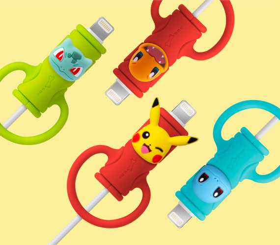 寶可夢角色，溫柔保護 可愛角色增加識別性，不再搞錯線，矽膠材質不刮傷