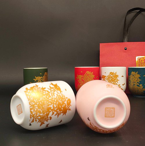 ViREO 常玉 燦若繁華華貴雙杯(白/粉)