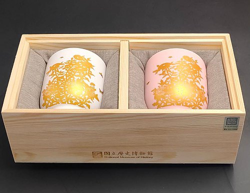 ViREO 常玉 燦若繁華華貴雙杯(白/粉)