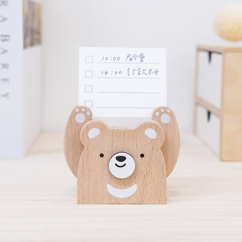 【會計年度現貨出清】遊木時光 woodtime 【HOLD運名片座-熊好運】名片收納 / 辦公小物
