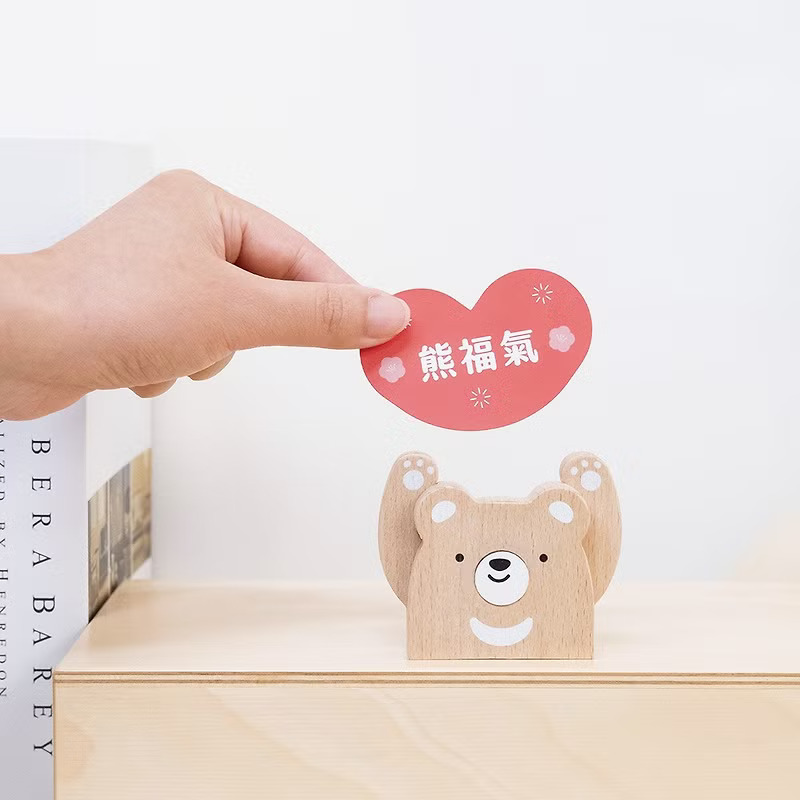 【會計年度現貨出清】遊木時光 woodtime 【HOLD運名片座-熊好運】名片收納 / 辦公小物