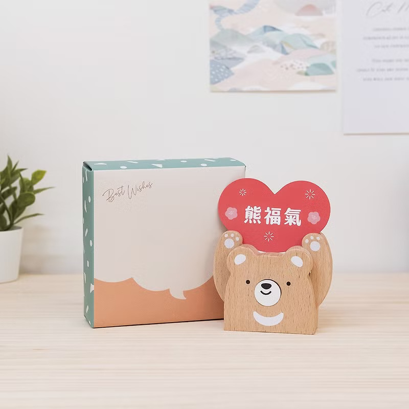 【會計年度現貨出清】遊木時光 woodtime 【HOLD運名片座-熊好運】名片收納 / 辦公小物