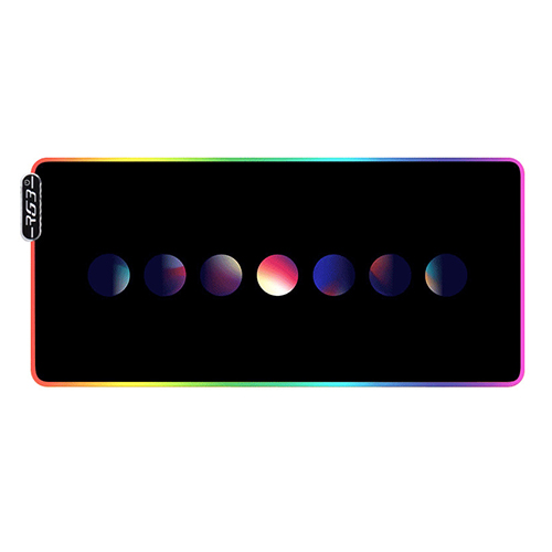 【1/2~8/31春日特惠85折】創意小物館 LED電競風發光滑鼠墊 科技月球