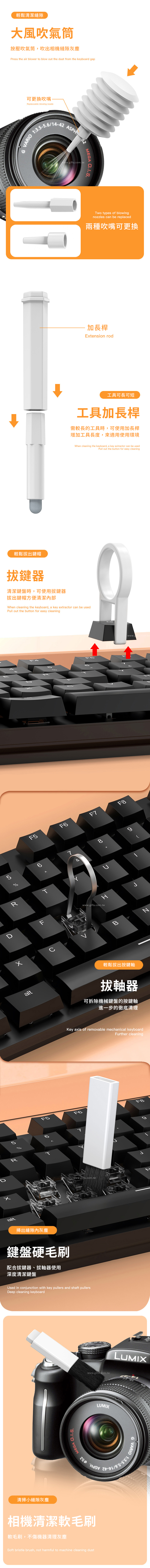 【挑戰全台最低價】創意小物館 20合1多功能清潔工具套組 黑色