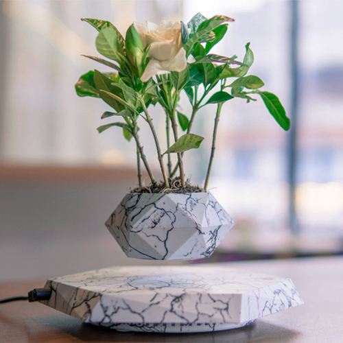 【11/3~12/31秋季85折優惠】家居生活雜貨舖 磁浮創意植栽花盆 大理石