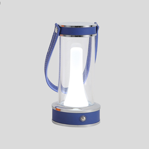 【1/2~8/31春日特惠85折】創意小物館 皮質手提氛圍燈 藍色