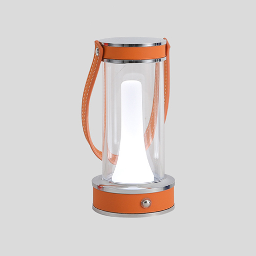 【1/2~8/31春日特惠85折】創意小物館 皮質手提氛圍燈 橙黃色