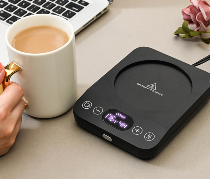 家居生活雜貨舖 80度恆溫加熱杯墊 方形黑色