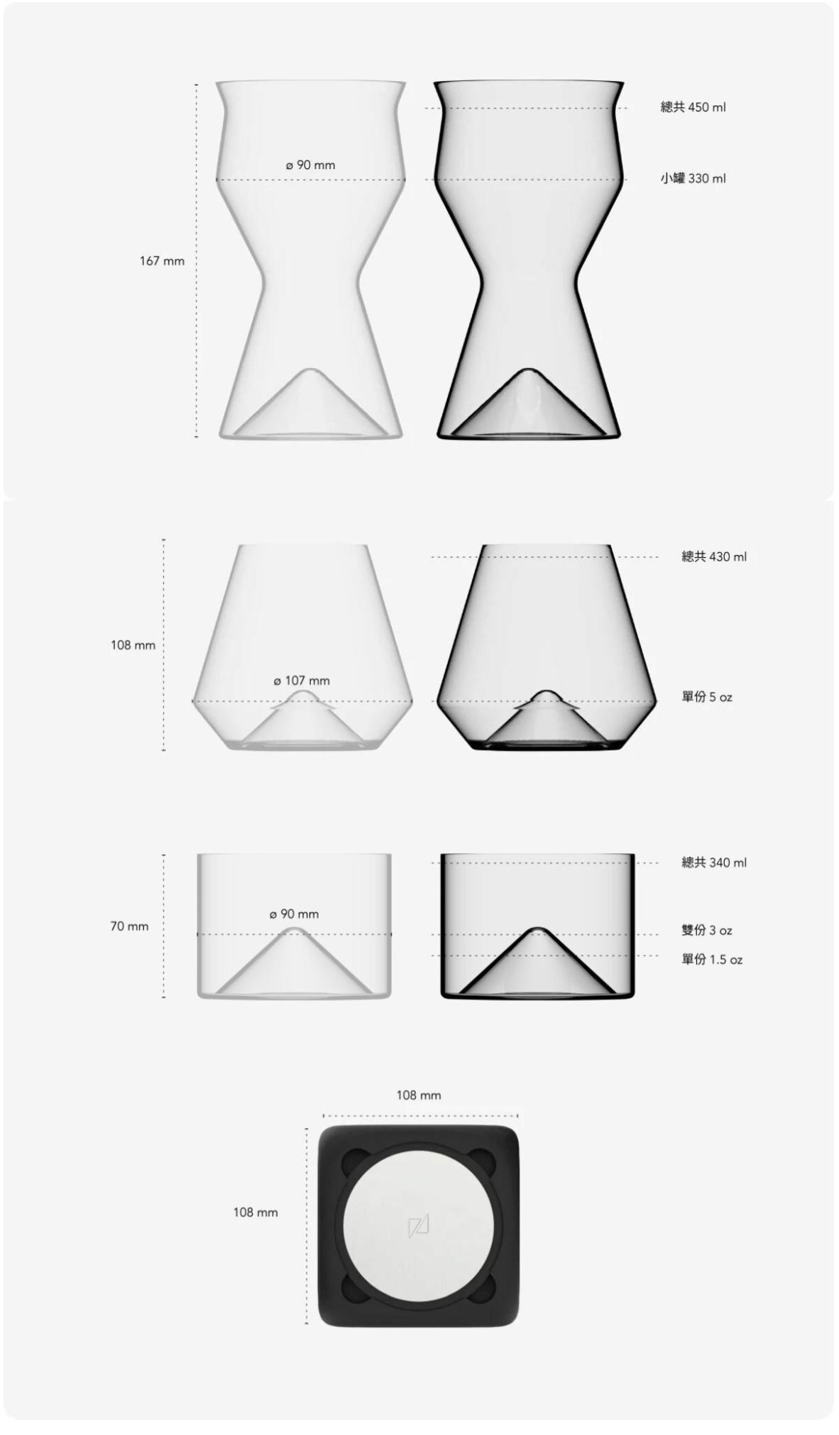 ZENLET 冰峰三重奏 冰峰葡萄酒杯