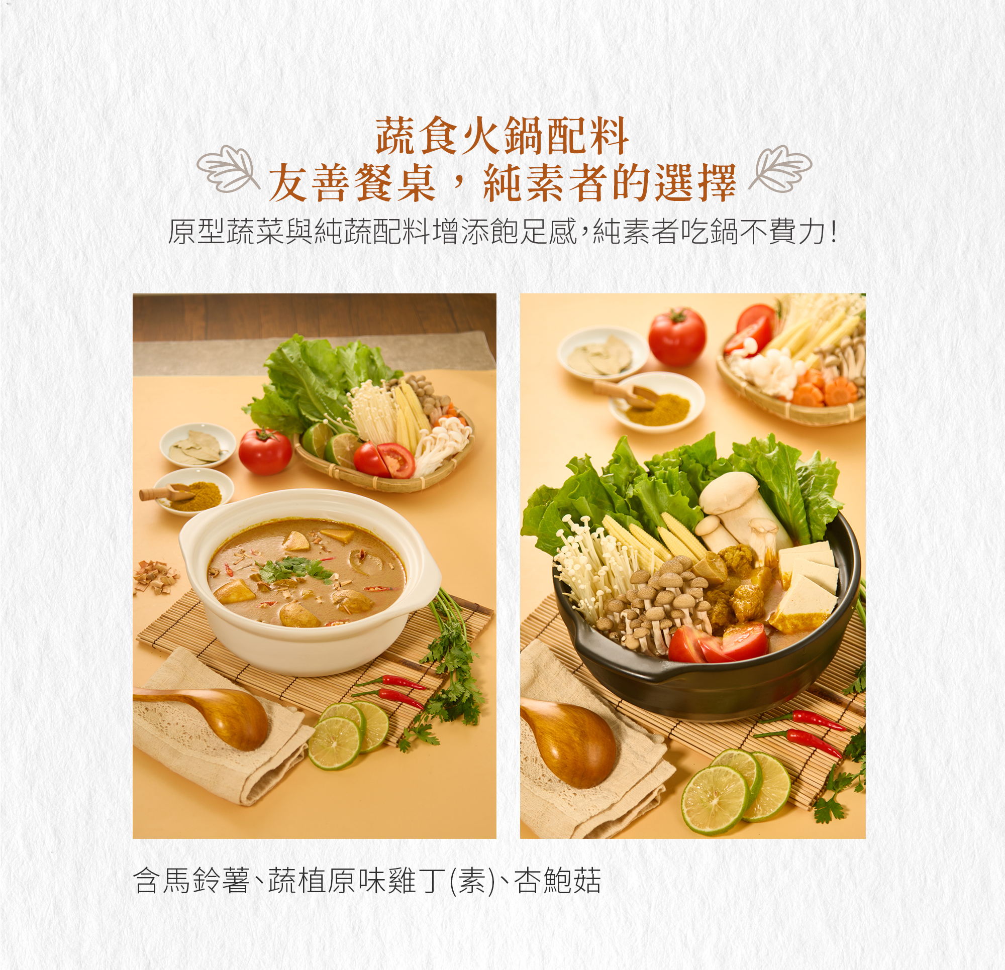纖宴 vegeking 蔬食鍋物 未來小火鍋/南洋叻沙 單盒 900G