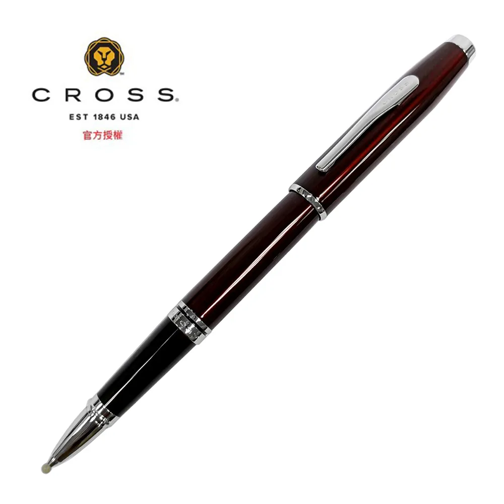 CROSS 高雲系列 藍琺瑯白夾/紅琺瑯白夾 鋼珠筆