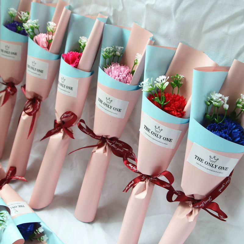 創意小物館 質感仿真康乃馨 (單支) 粉色