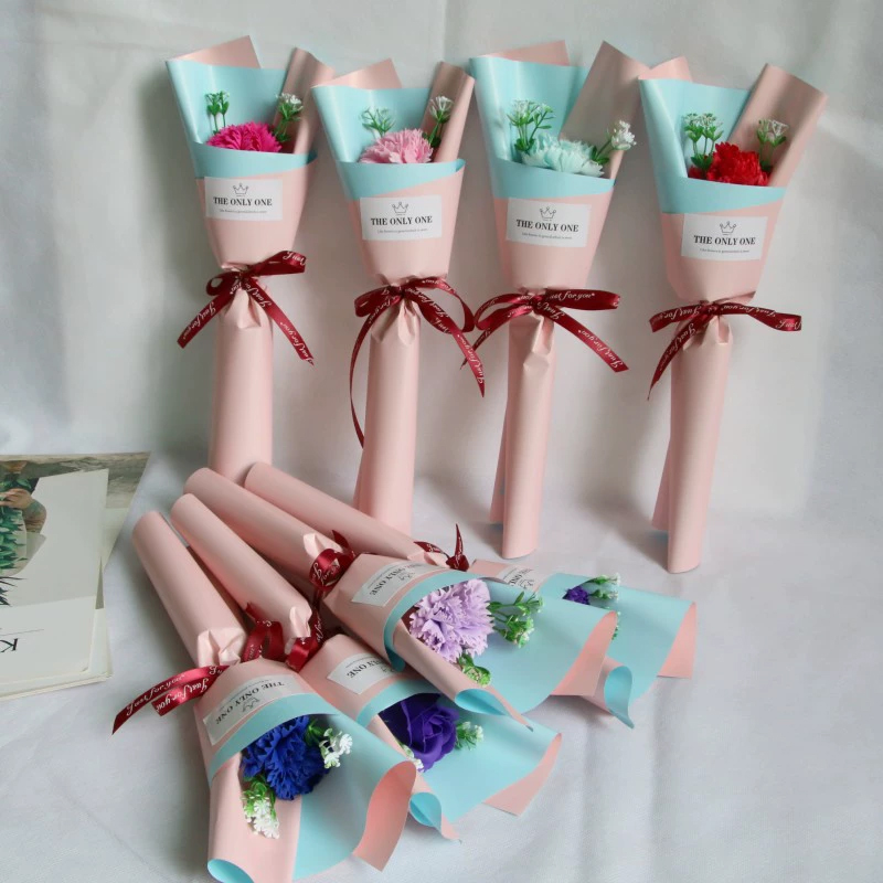 創意小物館 質感仿真康乃馨 (單支) 玫紅