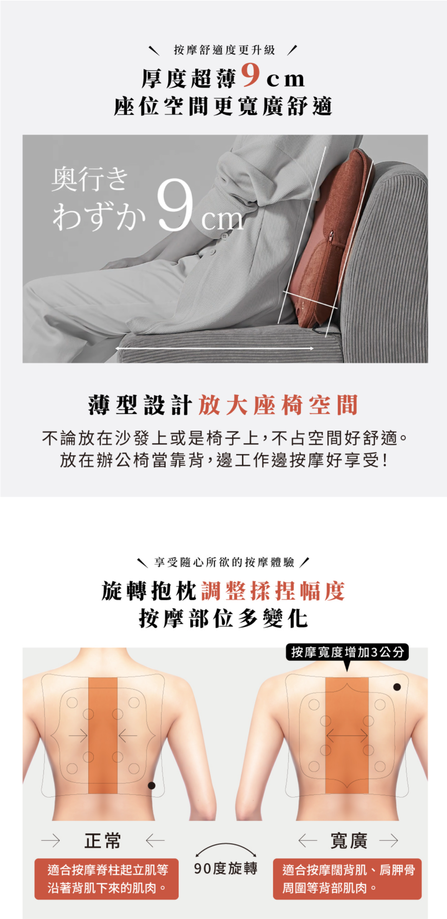 LOURDES 超薄輕奢Plus 3D溫熱按摩枕 AX-HC319(霧灰色)