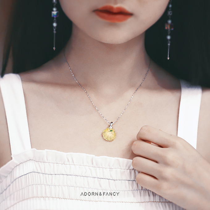 ADORN & FANCY 瑤貝｜純銀抗過敏水晶貝殼項鍊(45cm)