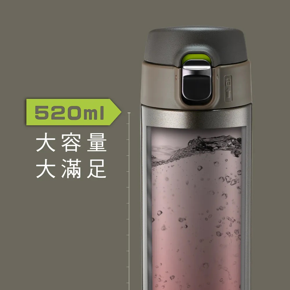 KINYO 304不鏽鋼大容量保溫杯 520ml KIM-32(棕色)