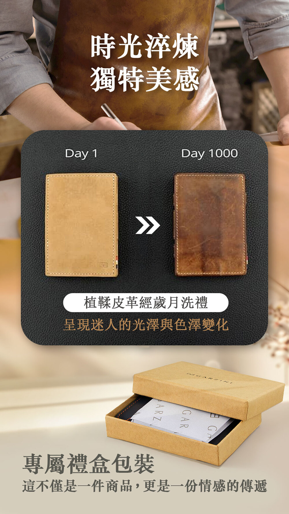 比利時 GARZINI 魔術翻轉皮夾2.0 urban 極簡款 經典黑