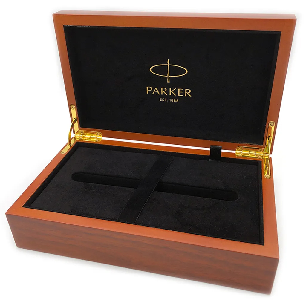 PARKER 派克 18K金 世紀系列 經典大多福100周年 F尖 鋼筆 限量珍藏木禮盒 瑪瑙紅金夾