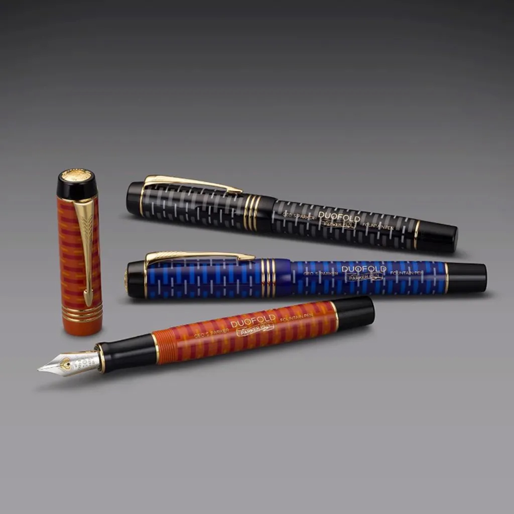 PARKER 派克 18K金 世紀系列 經典大多福100周年 F尖 鋼筆 限量珍藏木禮盒 瑪瑙紅金夾