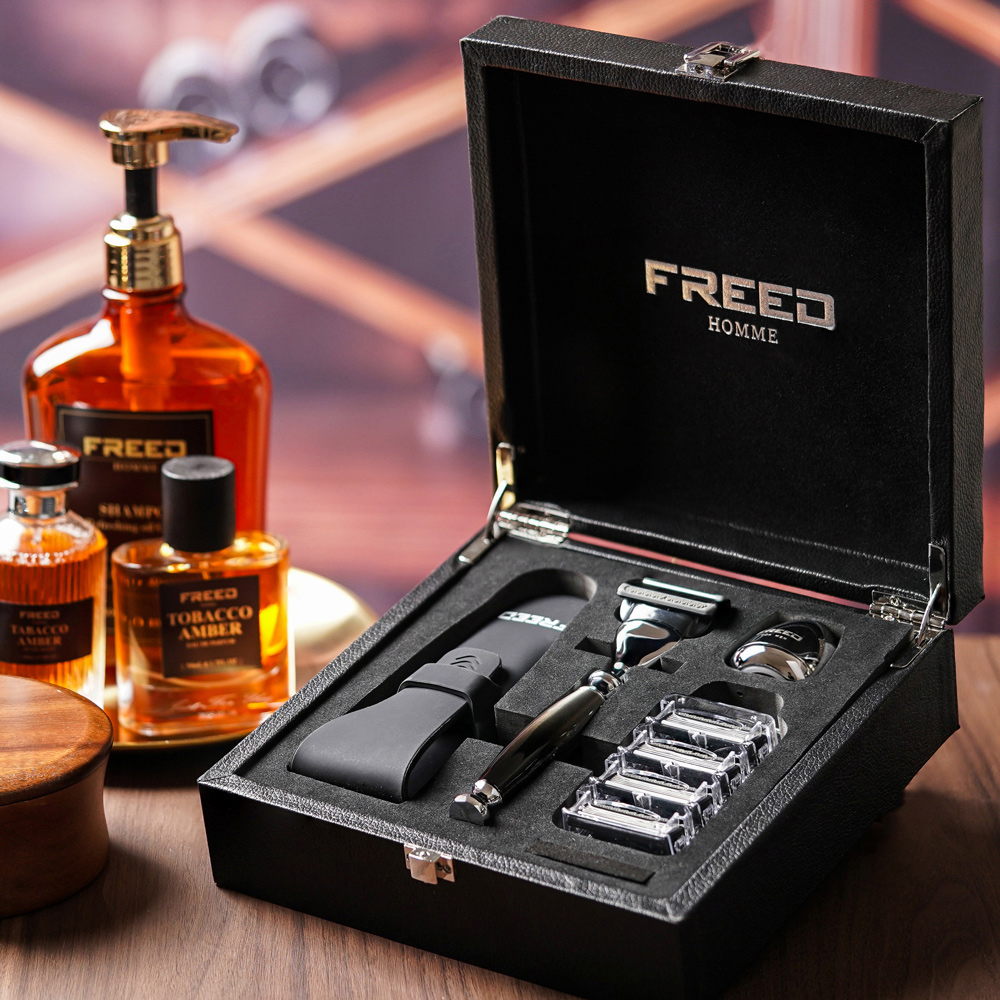 【可免費客製】FREED 一週年限量紀念款 宇宙探索系列尊爵四件組刮鬍刀禮盒-哈德斯