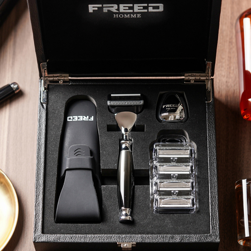 【可免費客製】FREED 一週年限量紀念款 宇宙探索系列尊爵四件組刮鬍刀禮盒-哈德斯