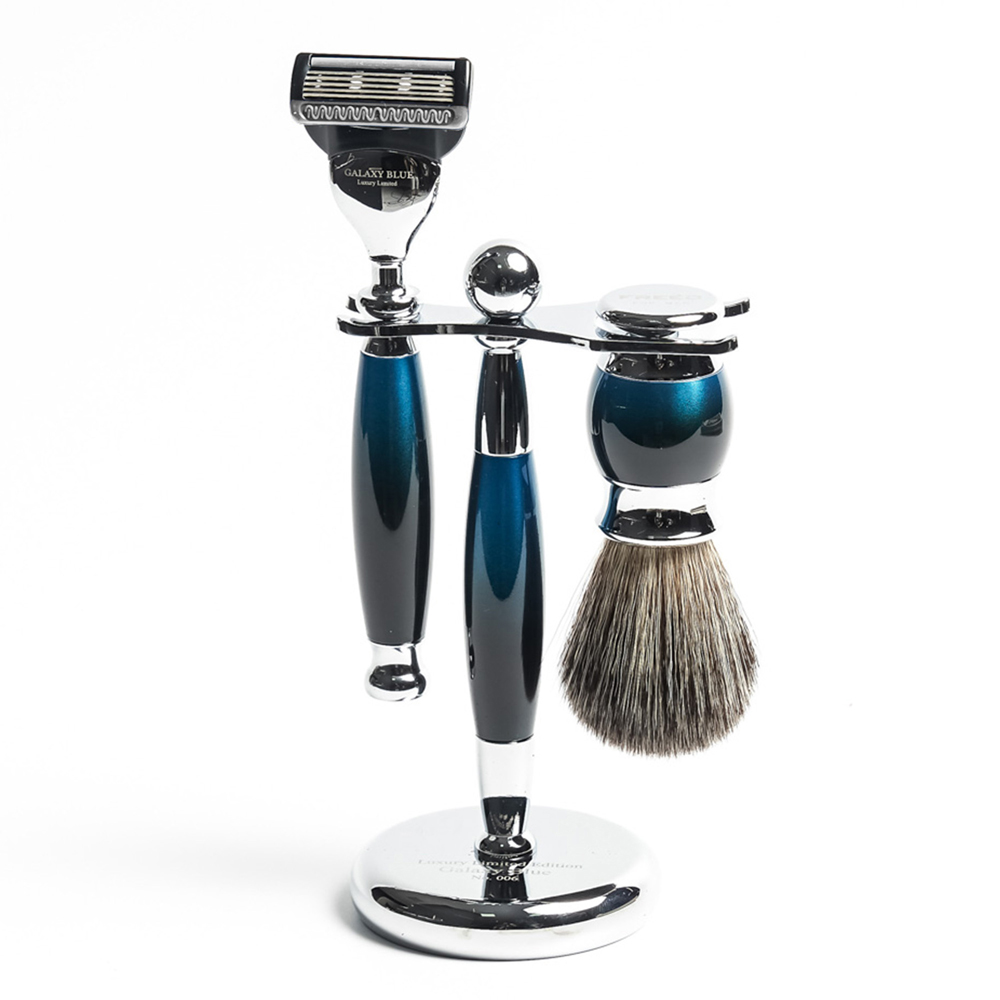 【可免費客製】FREED一週年限量紀念款 宇宙探索系列  豪華典藏版四件組刮鬍刀禮盒-銀河藍