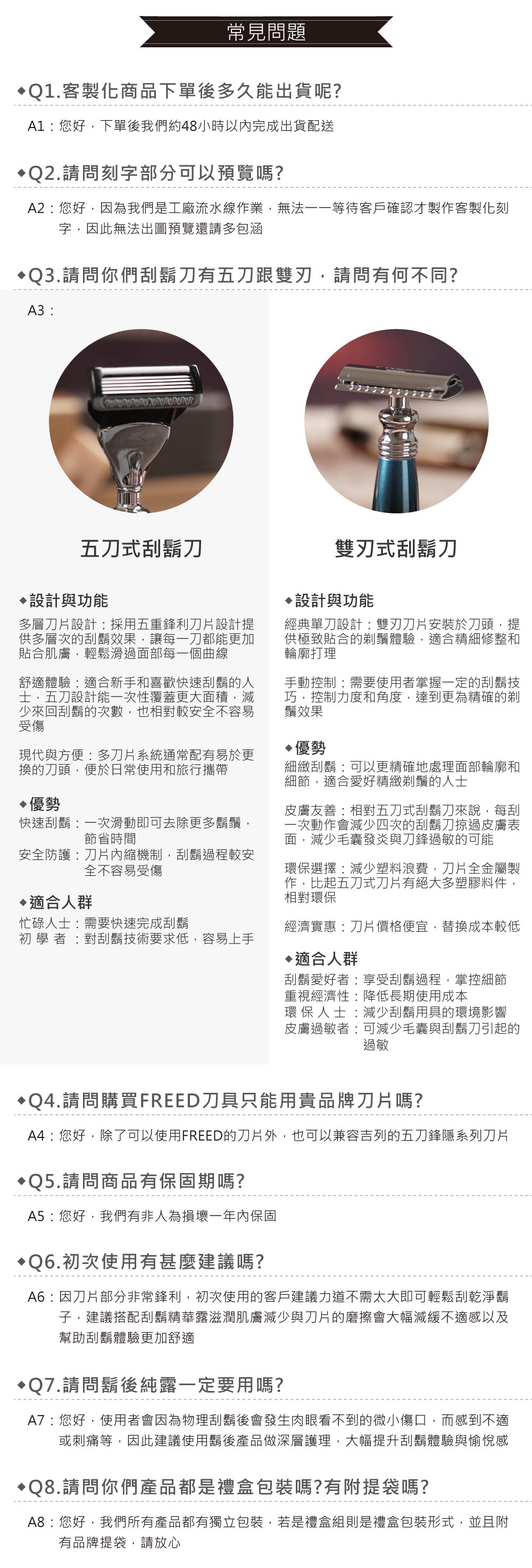 【FREED】 男士輕奢組 - 尊爵四件組五刀刮鬍刀禮盒 +刮鬍露(仿胡桃木+男士極致香氛刮鬍精華露)