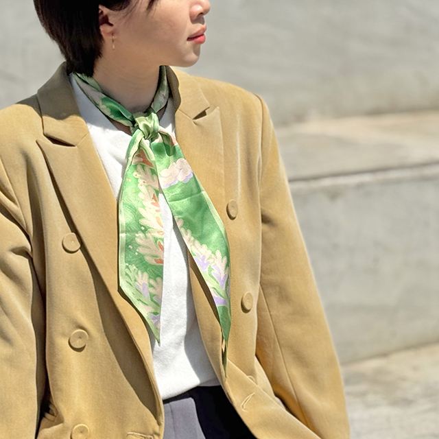 FERN ONLY 只有蕨 蕨戀真絲絲巾2.0(長生鐵角蕨)