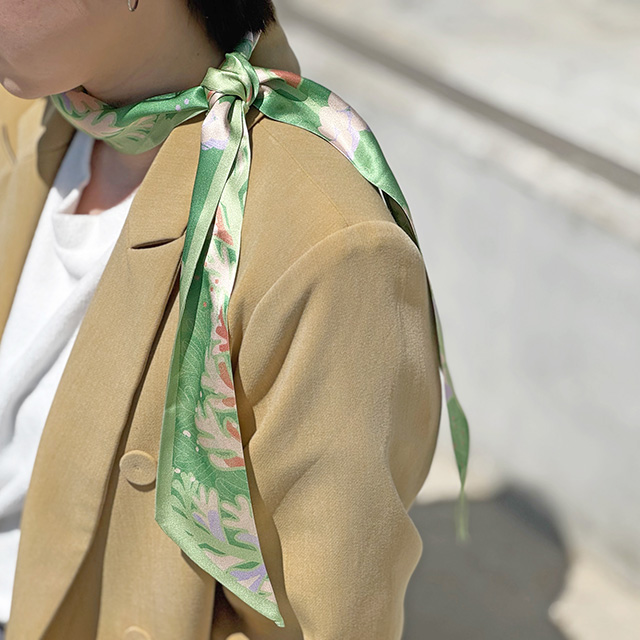 FERN ONLY 只有蕨 蕨戀真絲絲巾2.0(長生鐵角蕨)