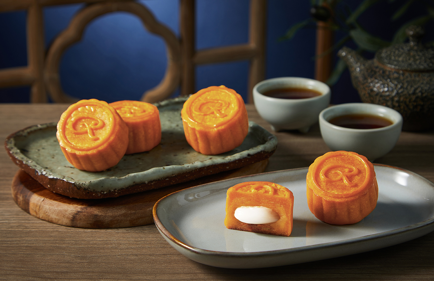 樂奇 【台北晶華酒店】奶黃麻糬月餅禮盒(6入)(1盒)