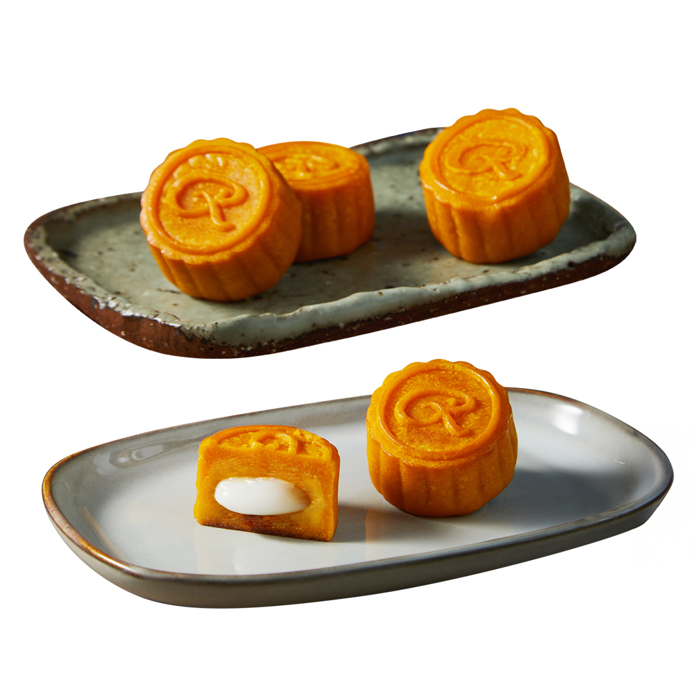 樂奇 【台北晶華酒店】奶黃麻糬月餅禮盒(6入)(1盒)