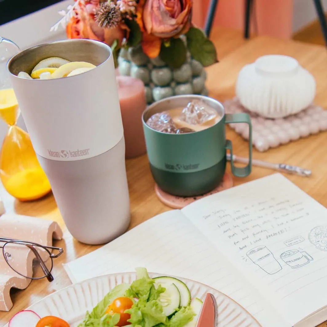 美國 KleanKanteen®26 oz Rise Tumbler 隨行杯 | 769ml 銀色