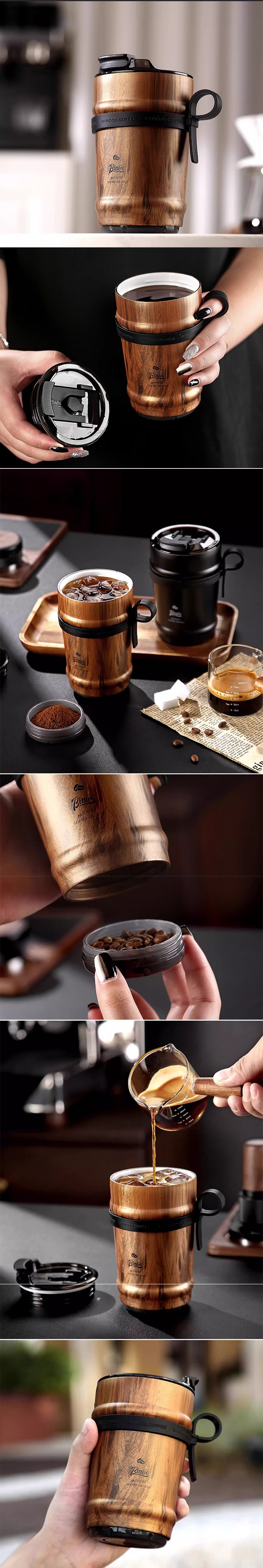 家居生活雜貨舖 316噴瓷內膽隨行保溫杯 銀色