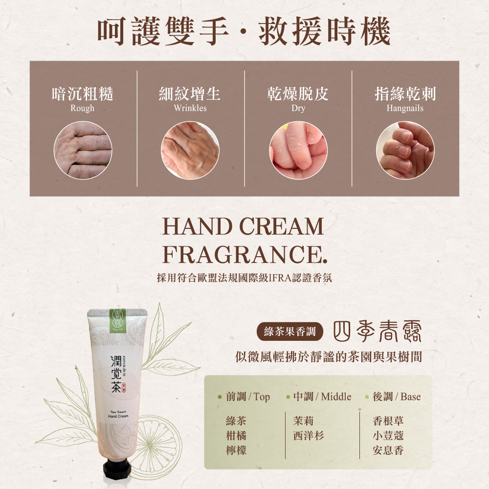 茶寶 Teapower 潤覺茶 茶籽純露護手霜 50ml 3入組 /【紅玉伯爵】+【四季春露】+【金萱烏龍】(無)