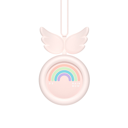 創意小物館 天使之翼掛脖迷你電風扇-粉