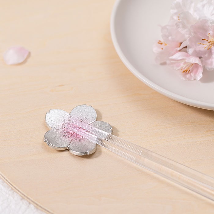 日本 能作 淡櫻櫻花筷架組- 2入