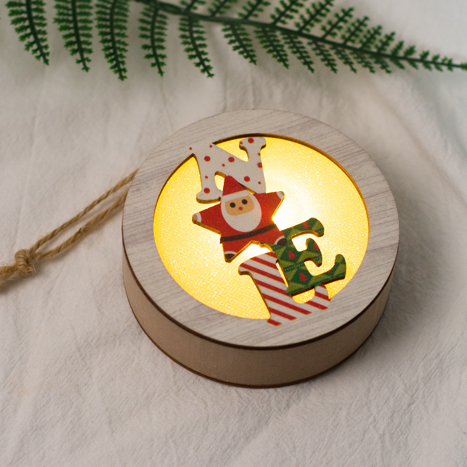 【11/4~12/31聖誕商品B2B優惠】家居生活雜貨舖 聖誕發光木質小掛燈 A款